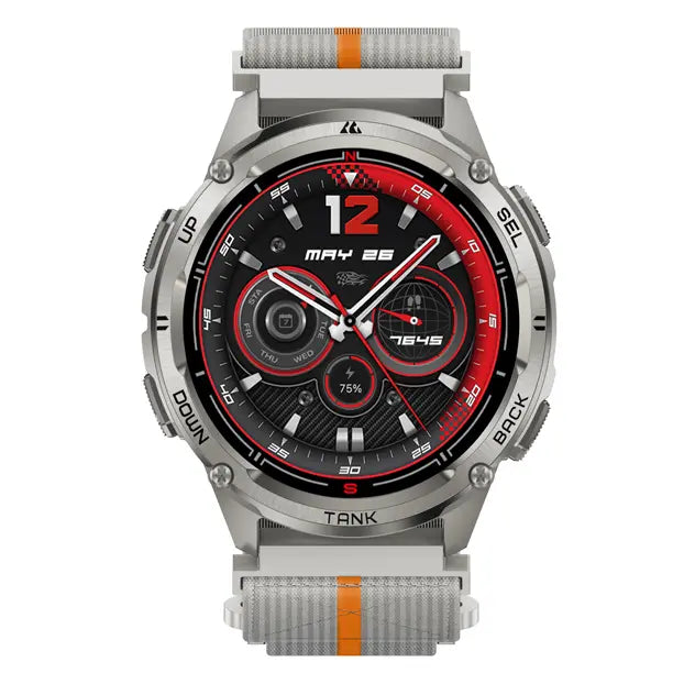 kospet-22mm-woven-_nylon_sport-loop-strap-black-1#color_Silver Grey / Orange Stripe