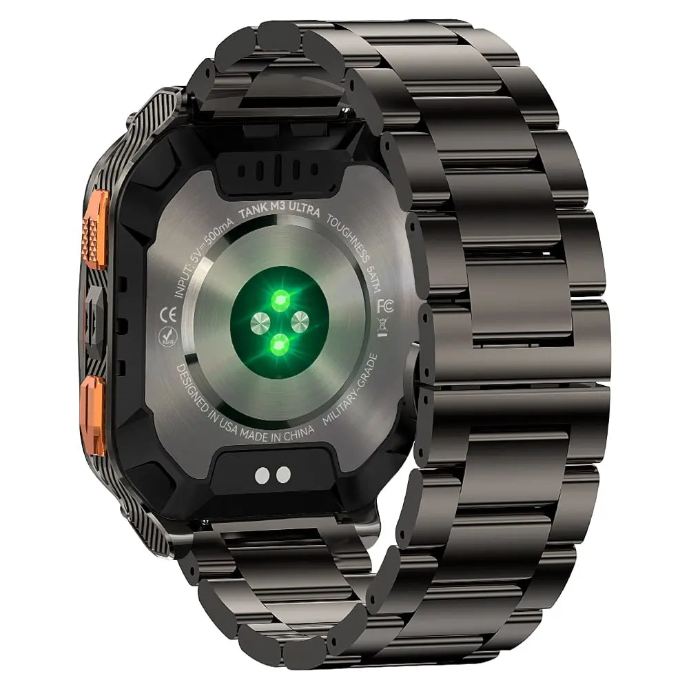 kospet-tank-m3-ultra-smartwatch-black-with-steel-straps#color_black^package_Silicone + Steel Premium