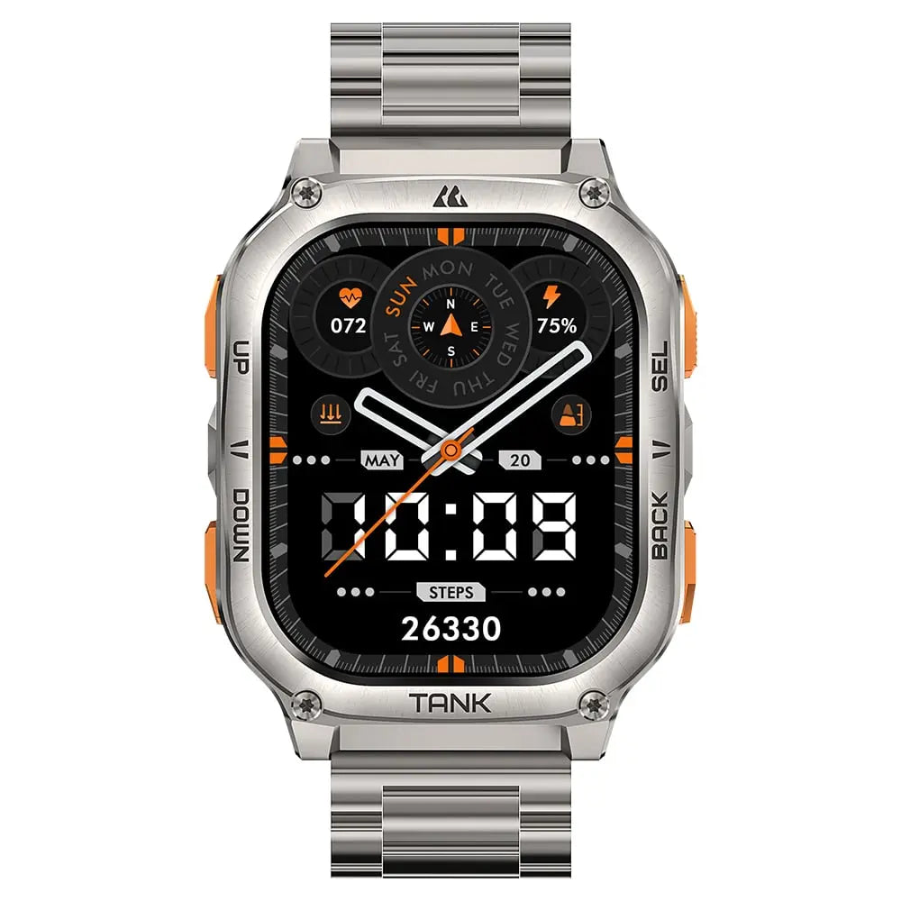 kospet-tank-m3-ultra-smartwatch-silver-with-steel-straps#color_silver^package_Silicone + Steel Premium