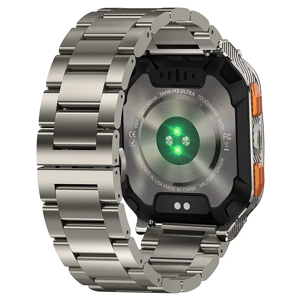 kospet-tank-m3-ultra-smartwatch-silver-with-steel-straps#color_silver^package_Silicone + Steel Premium