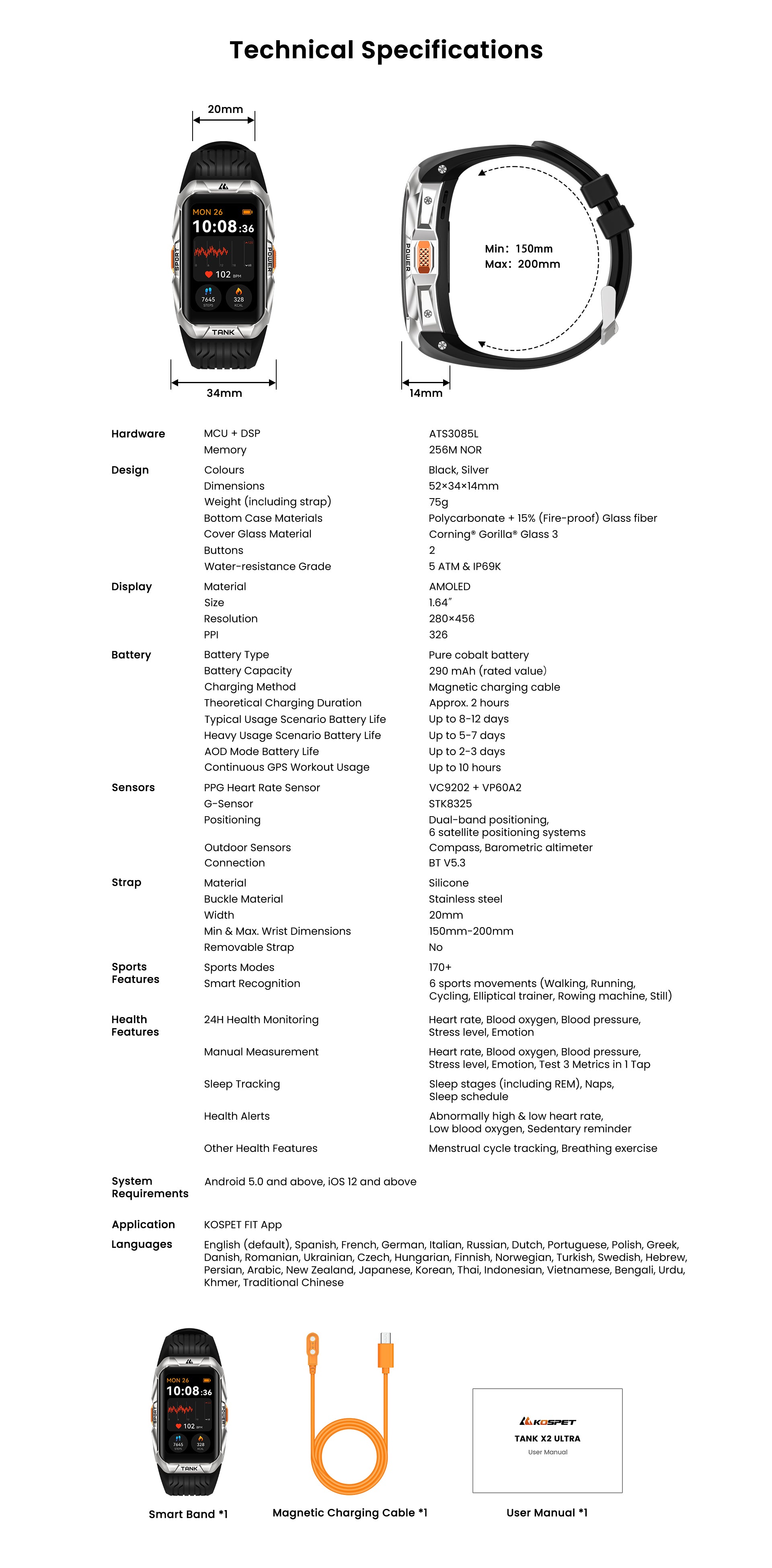 x2 ultra technical specifications