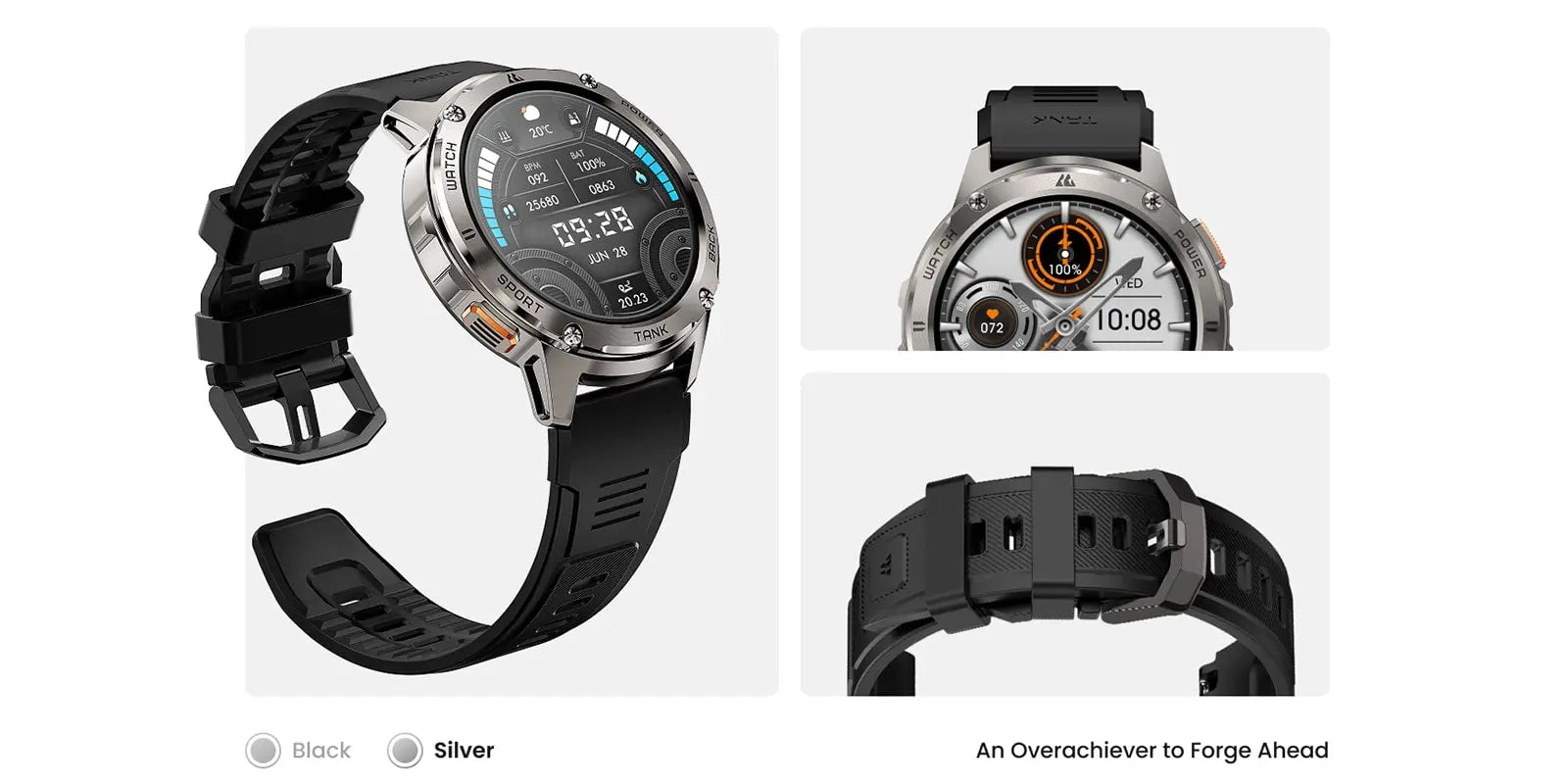 KOSPET Tank T3 Ultra GPS Montre Connectée Homme, 480mAh Batterie de KOSPET Tank T3 Ultra GPS Montre Connectée Homme, 480mAh Batterie de